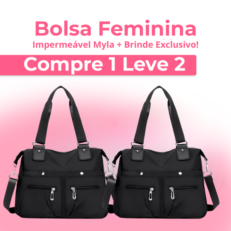 (COMPRE 1 E LEVE 2) Bolsa Feminina Impermeável Myla + Brinde Exclusivo! - Super Ofertas