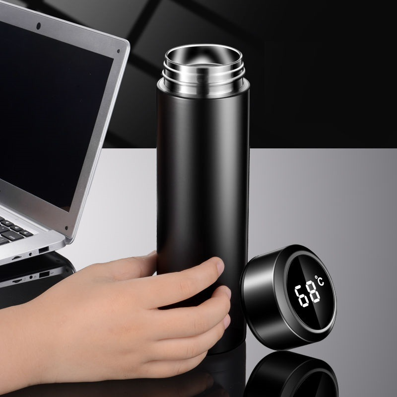 Garrafa Térmica Inox Inteligente com Indicador de Temperatura - Super Ofertas