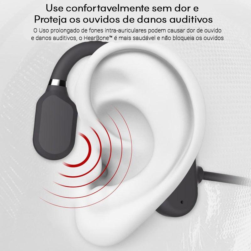 Fone de Ouvido Bluetooth por Condução Óssea - HearPhone™ - Super Ofertas